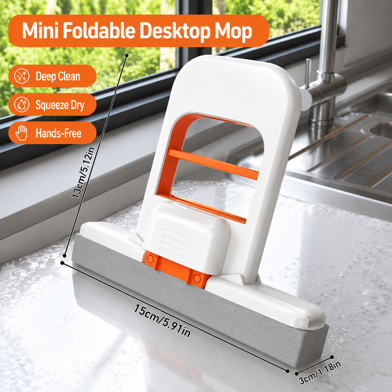 Foldable Mini Mop Self Squeezing Mop
