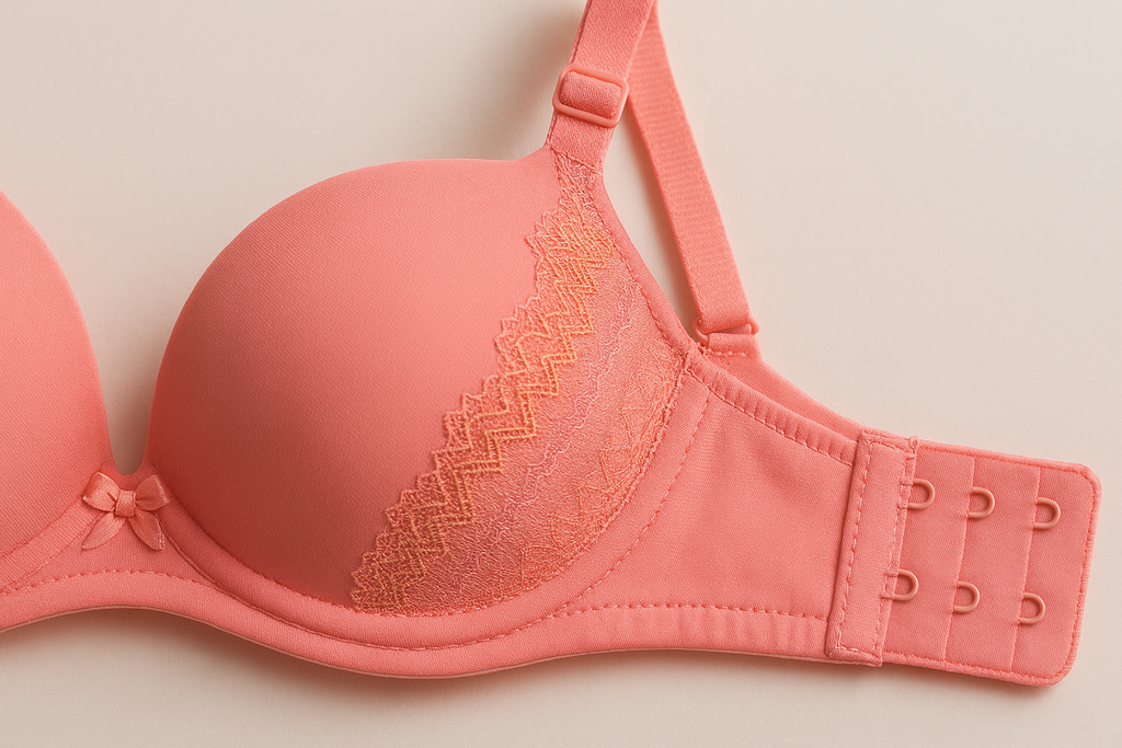 Silk Embroidered Padded Bra for Women – Luxury Undergarment with Soft Silk Fabric, Stylish Embroidery, Comfortable Fit & Everyday Support (Random Color)