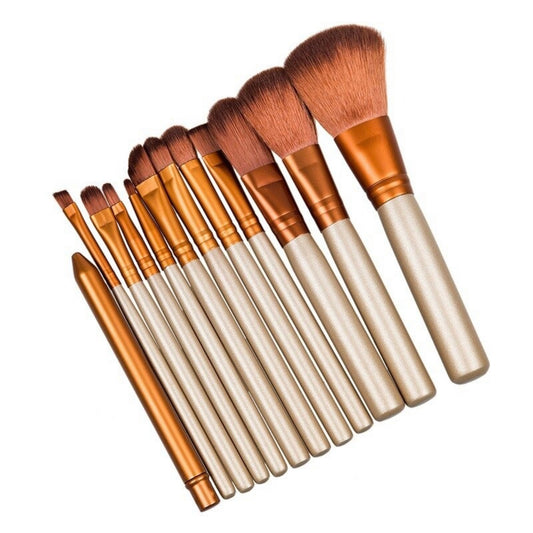 13pcs Aluminium Box Makeup Brushes Set Eye Shadow Lip Gloss Eye Makeup Portable Beauty Tools