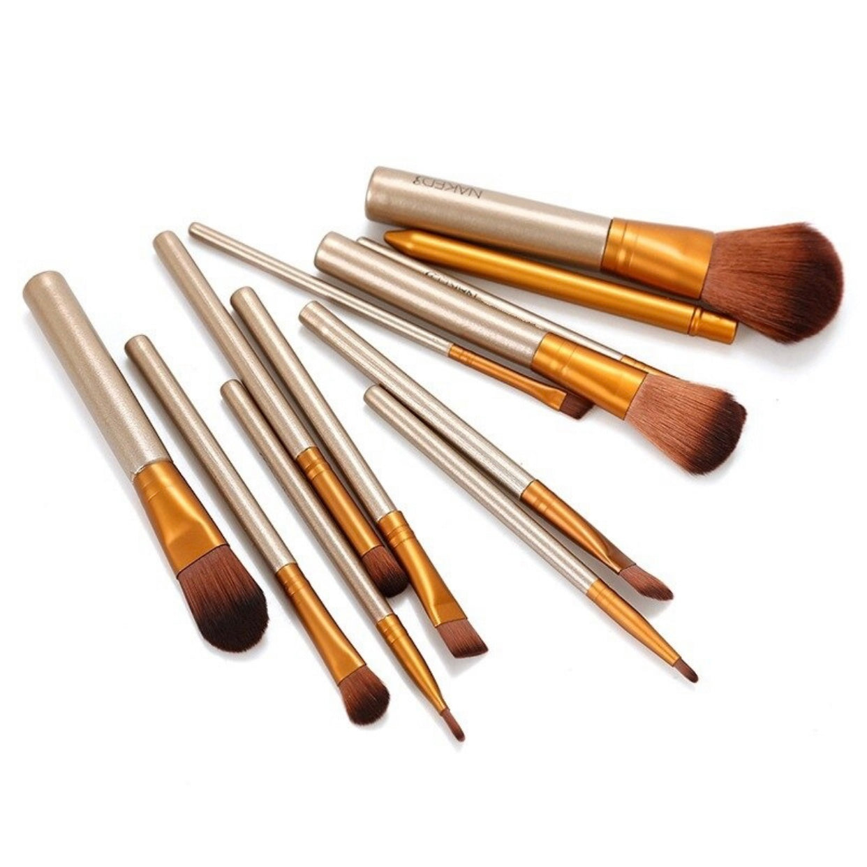13pcs Aluminium Box Makeup Brushes Set Eye Shadow Lip Gloss Eye Makeup Portable Beauty Tools