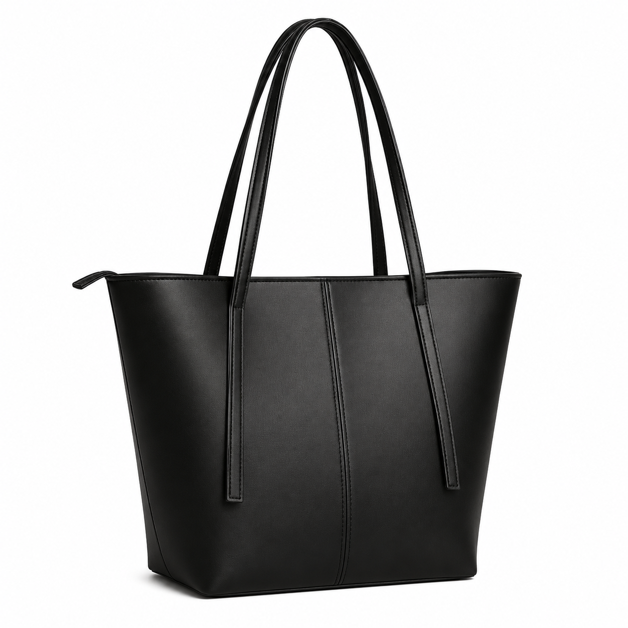 Women’s Leather Tote Bag With Zipper Pocket Master Quality Stylish And Durable Fashion Accessory | Black
