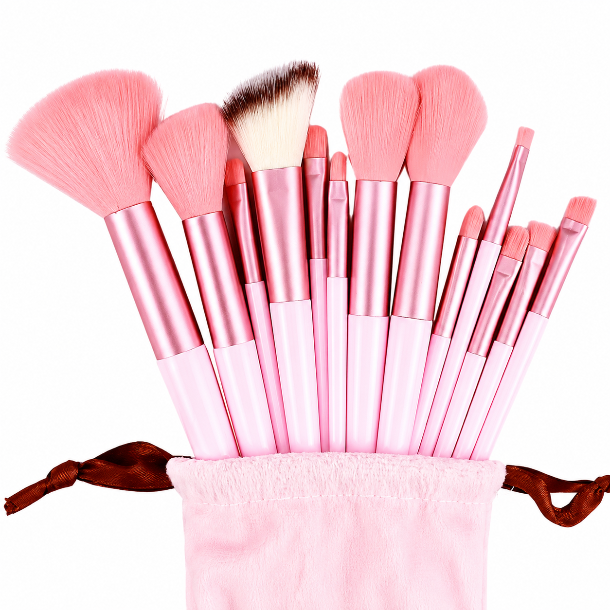 13pcs Aluminium Box Makeup Brushes Set Eye Shadow Lip Gloss Eye Makeup Portable Beauty Tools