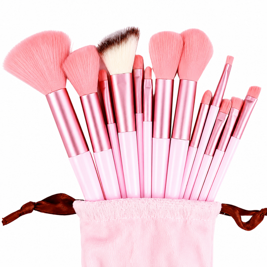 13pcs Aluminium Box Makeup Brushes Set Eye Shadow Lip Gloss Eye Makeup Portable Beauty Tools