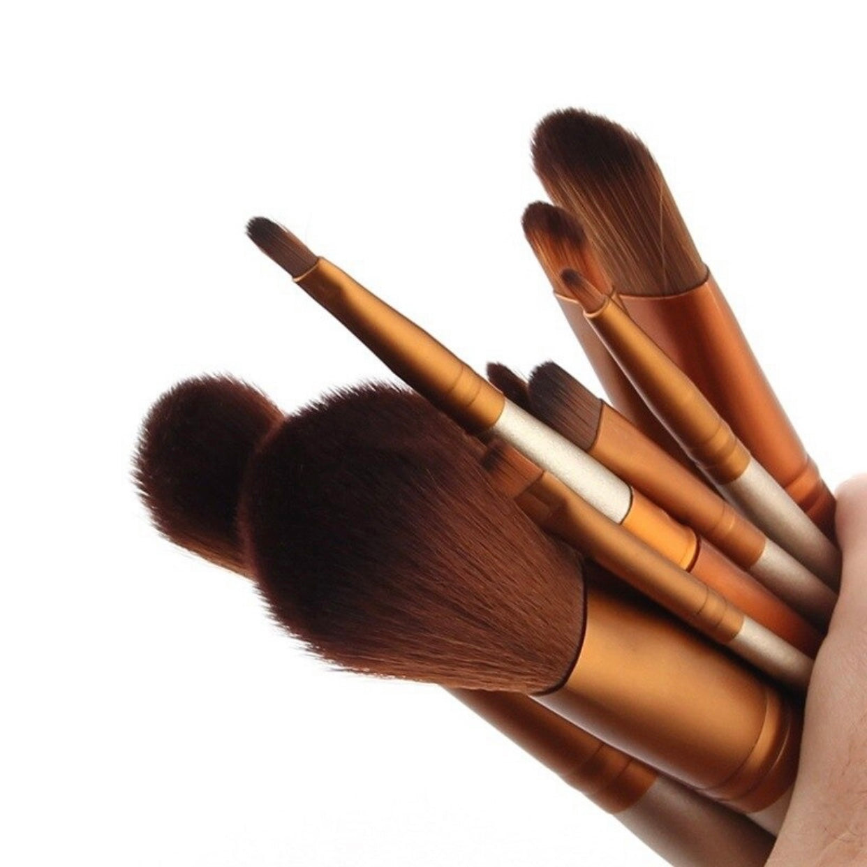 13pcs Aluminium Box Makeup Brushes Set Eye Shadow Lip Gloss Eye Makeup Portable Beauty Tools